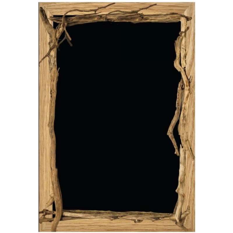 ARDOISE 700x500 mm Sydney, imitation cadre bois flotté sur Dibond + 1