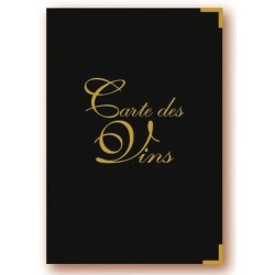 CARTE DES VINS 176x255 mm Elite noir
