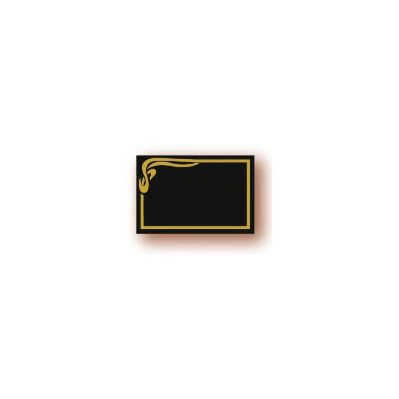 ETIQUETTE NEUTRE LISERE OR/NOIR 60X40 mm (lot de 50)