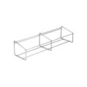 SUPPORT FIL INOX POUR BAC GASTRO - 680x180 ht 155 mm