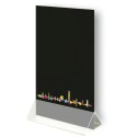 ARDOISE DE TABLE ARTIZ 150X220 mm - socle PVC cristal (lot de 3)