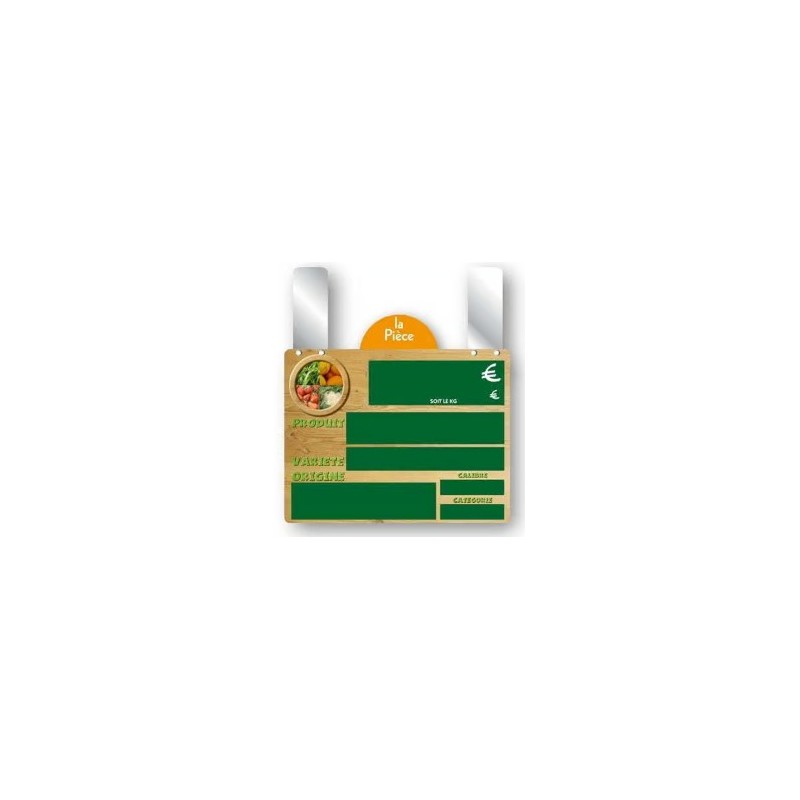 ETIQUETTE FRESH MARKET VOC 200X150 mm - disque poids en ht, grandes p