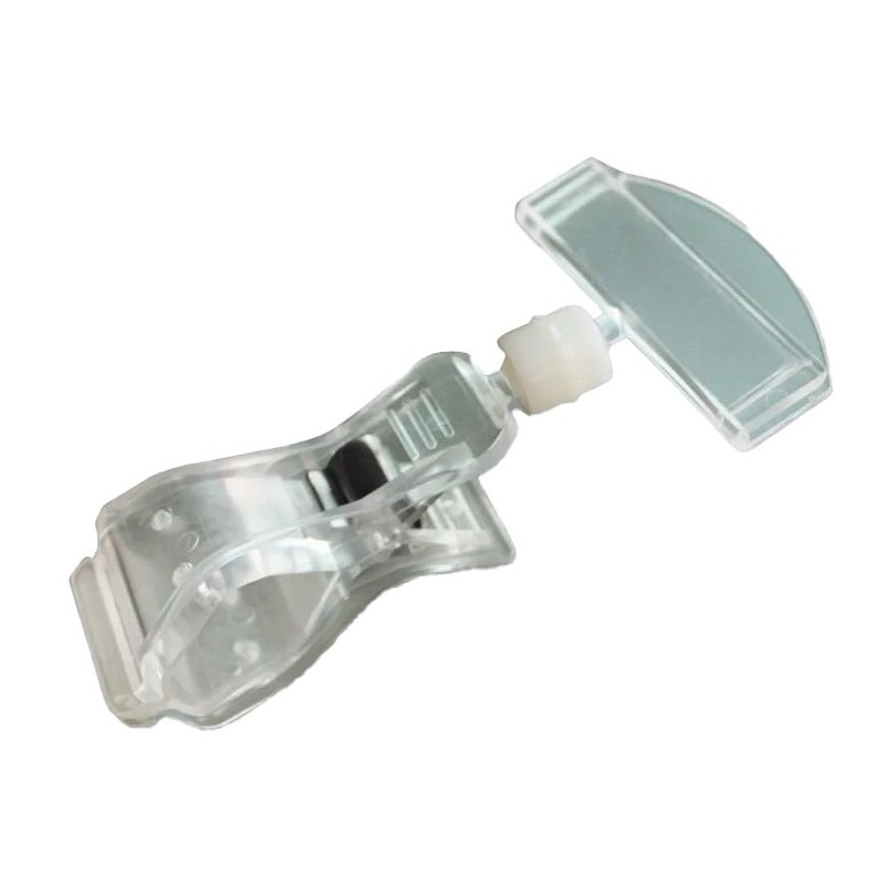 PINCE PORTE ETIQUETTE ARTICULEE TRANSPARENTE (lot de 25)