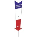 FLÈCHE 50x220 mm – Bleu/blanc/rouge Fab. Française, pique inox (lot d