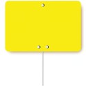 ÉTIQUETTE 120x80 mm fluo jaune, sans roulettes, pique inox (lot de 10