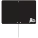ETIQUETTE NOIRE BRETAGNE 100x70 mm – sans roulettes, pique inox (lot 