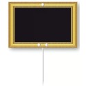 ÉTIQUETTE 100x70 mm Ornement neutre, sans roulettes, pique inox (lot 