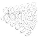 POCHETTE DE 10 BARRETTES DE 12 CHIFFRES (de 0 à 9) - BLANC