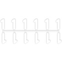 POCHETTE DE 10 BARRETTES DE 12 CHIFFRES (de 0 à 9) - BLANC