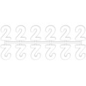 POCHETTE DE 10 BARRETTES DE 12 CHIFFRES (de 0 à 9) - BLANC