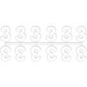 POCHETTE DE 10 BARRETTES DE 12 CHIFFRES (de 0 à 9) - BLANC