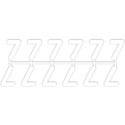 POCHETTE DE 10 BARRETTES DE 12 CHIFFRES (de 0 à 9) - BLANC