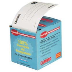 ETIQUETTES SOLUBLE BIODEGRADABLE 70X40 MM - rouleau de 250