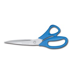 CISEAUX POISSON LAME INOX CRANTEE - POIGNEE PLASTIQUE BLEU - 280 -ECO