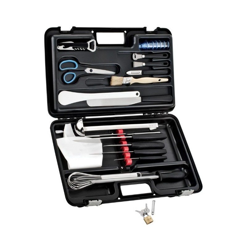 TROUSSE/MALLETTE - 9 couteaux - 445x260xht65 mm