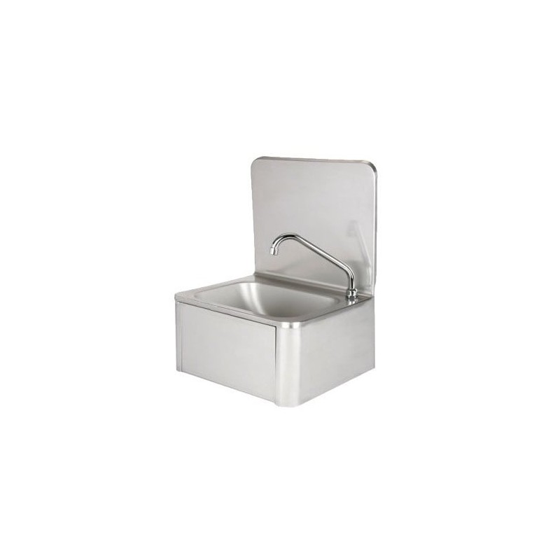 LAVE MAINS ADOSSE COMMANDE PAR PLAQUE POUSSOIR 400x340xht600 *