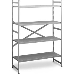 RAYONNAGE STRUCTURE ET CLAYETTES INOX 4 NIVEAUX