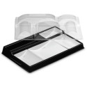 KIT PLATEAU REPAS 5 COMPARTIMENTS + COUVERCLE (Lot de 20)