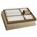 KIT PLATEAU REPAS ECOKRAFT 4 COMPARTIMENTS + VAISSELLE