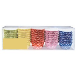 MOULE A POIS CAISSETTE - 5 COULEURS - Ø50xht40 mm - Paquet de 120