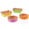 MOULE DE CUISSON CARTON MINI CAKE - 4 COULEURS - 124x70xht47 mm (x48)