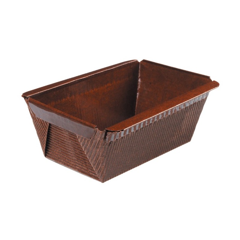 MOULE DE CUISSON CARTON MINI CAKE - MARRON - 124x70xht47 mm (x50)