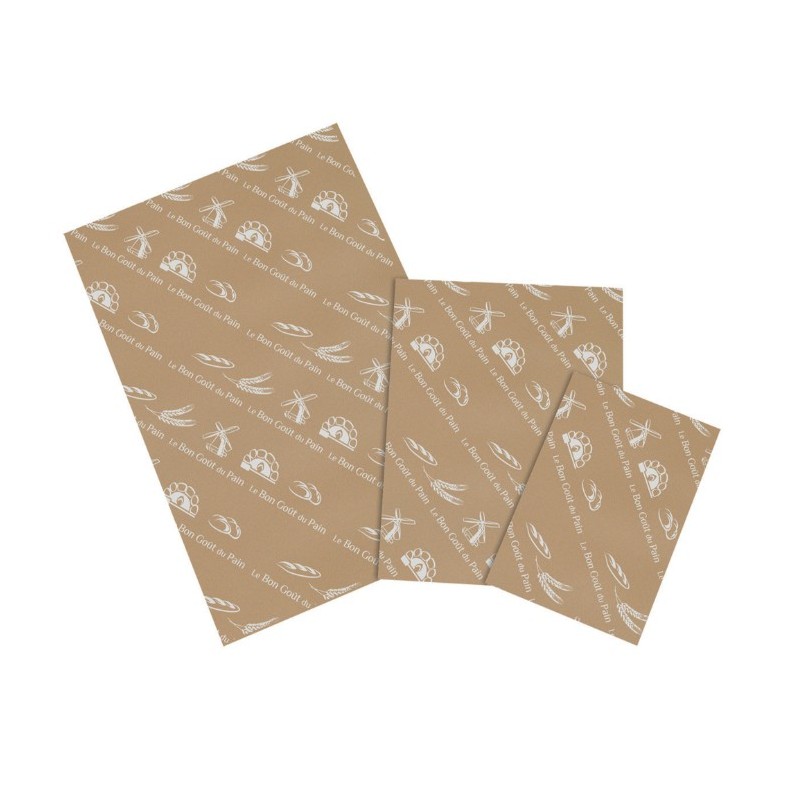 MOUSSELINE KRAFT BRUN - IMPRIMES BLANC