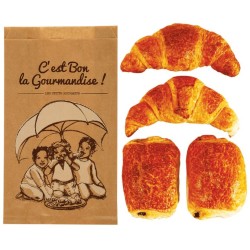 SAC A CROISSANTS EN KRAFT BRUN