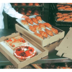 CAGETTE EN CARTON - TRANSPORT DE VIENNOISERIES - 640X420XHT90 MM (x50