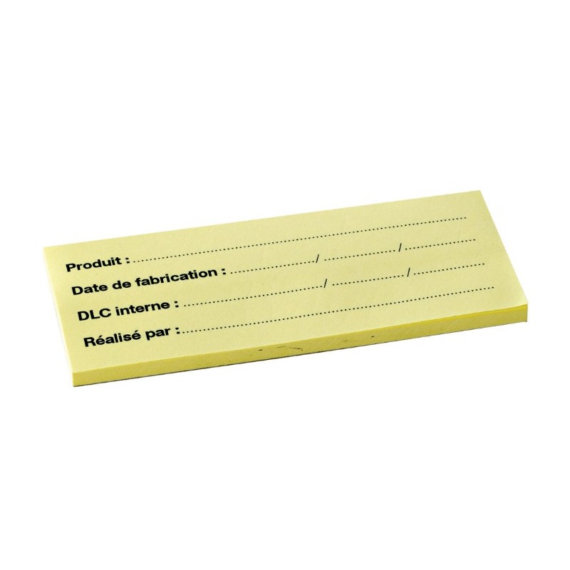 ETIQUETTES TRACABILITE ALIMENTAIRE 100X40 MM - bloc de 50