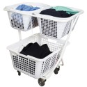 CHARIOT EN ACIER EPOXY POUR CORBEILLE A LINGE