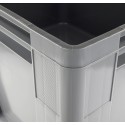 CAISSE PALETTE - 1000X1200X760 MM - 610 L - GRIS - 4 PIEDS