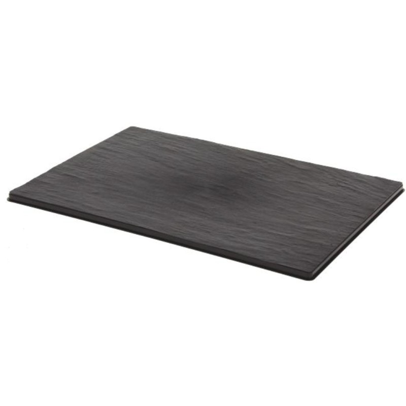PRESENTOIR PLASTIQUE ASPECT ARDOISE - 300x200x5 mm (par 50)