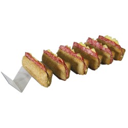 PORTE SANDWICHS EN PET - 595X90XHT58 MM - Capacité 7 sandwichs