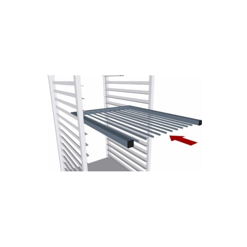 SECHOIR A COUCHE PORTATIF POUR CHARIOT 600X800 MM - 15 tubes
