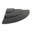 ESCALIER NOIR 1/4 ROND PETALE - 800x800x ht 80 mm - 3 niveaux