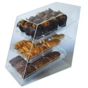 VITRINE AVEC PLATEAUX EN PLEXI - 350X420XHT480 MM