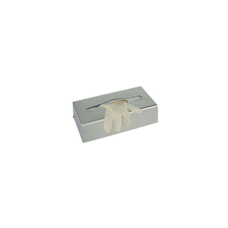 BOITE DISTRIBUTRICE INOX DE GANTS/MOUCHOIRS - 250x130x70 mm