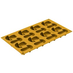 PLAQUE SILICONE 300X175 - 16 champignons  (8 59x36 + 8 53x46 mm)
