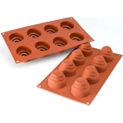 PLAQUE SILICONE 300X175 - 8 ronds dégradés Ø 55xht42.5 mm - 10ml