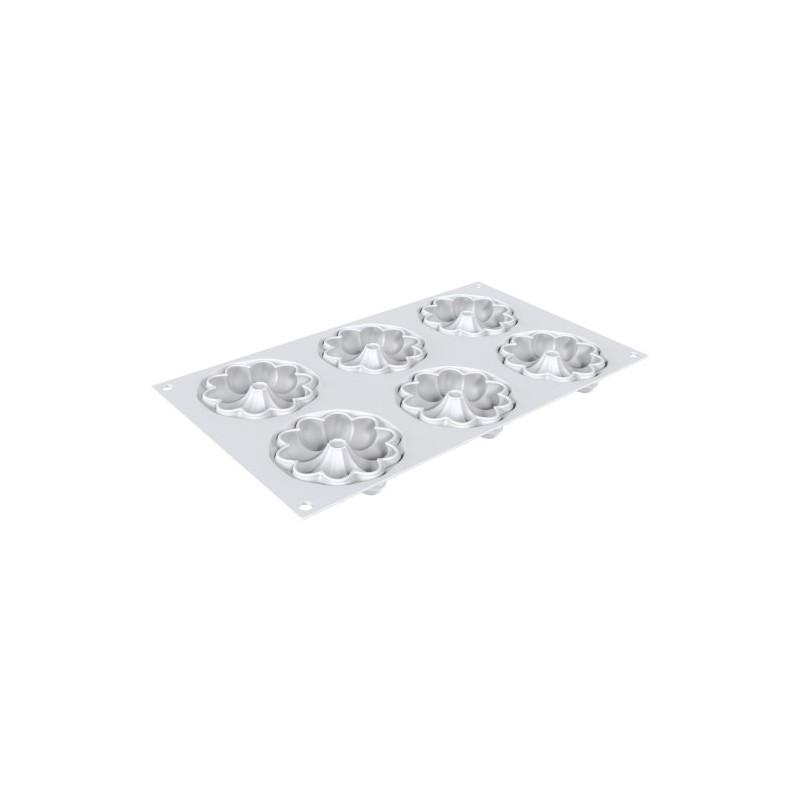 KIT PLAQUE SILICONE - 6 tartelettes bloom Ø 80xht20 mm