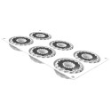 PLAQUE SILICONE 300X175 - 6 kaleido Ø 75xht25 mm - 75ml