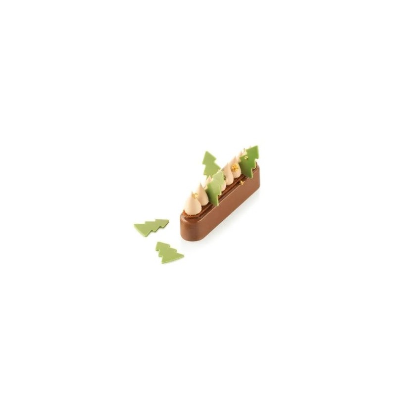 PLAQUE CHABLON SILICONE - 36 sapins 35x25xép2 mm - 36ml (lot de 2)