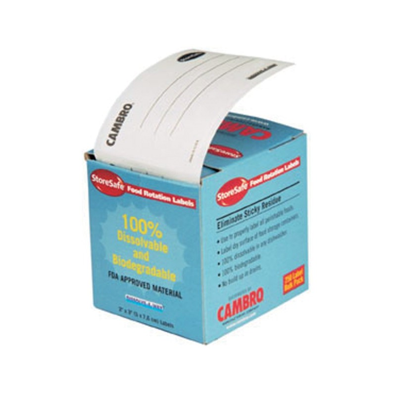 ETIQUETTES SOLUBLE BIODEGRADABLE 70X40 MM - rouleau de 250