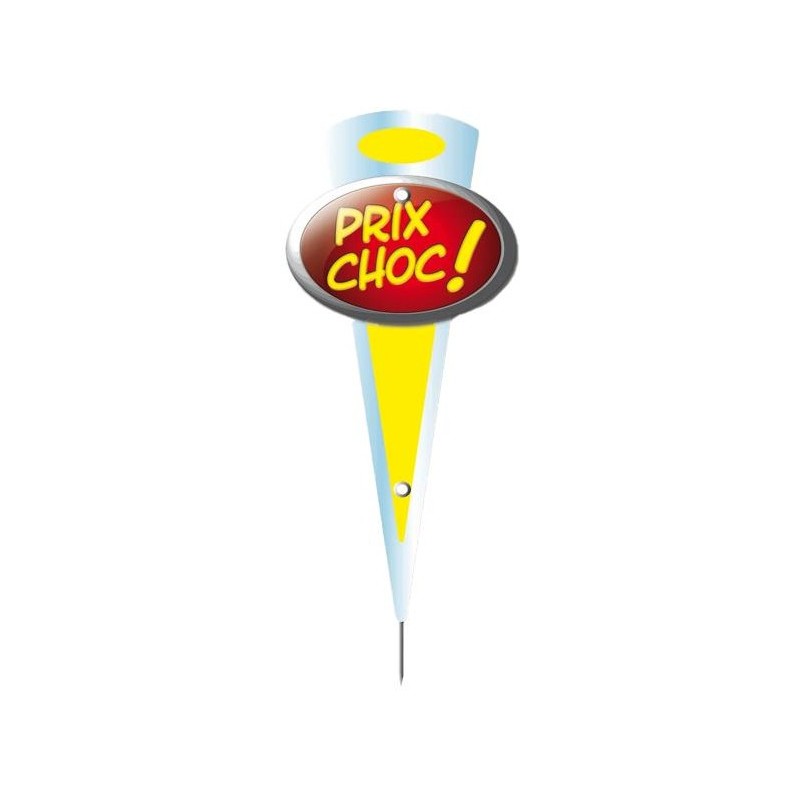 MINI FLECHE "prix choc rouge" 6x14 cm (lot de 10)