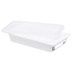 BAC PLAT AVEC COUVERCLE ET GRILLE HACCP