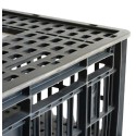 CAGE A VOLAILLES ECO-DURABLE 105 L - 2 PORTES - NOIRE