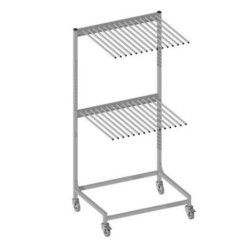 SECHOIR A COUCHE SUR ROUES 550X850XHT1998 MM - 2 niv de 16 tubes