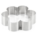 CERCLE A TARTE FLEUR 6 PÉTALES INOX HT 35 - Ø 120 mm