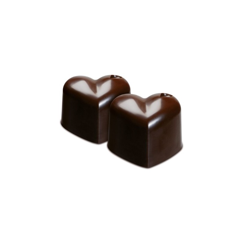 PLAQUE SILICONE CHOCOLAT - 15 cœurs 30x22xht25 mm - 10ml